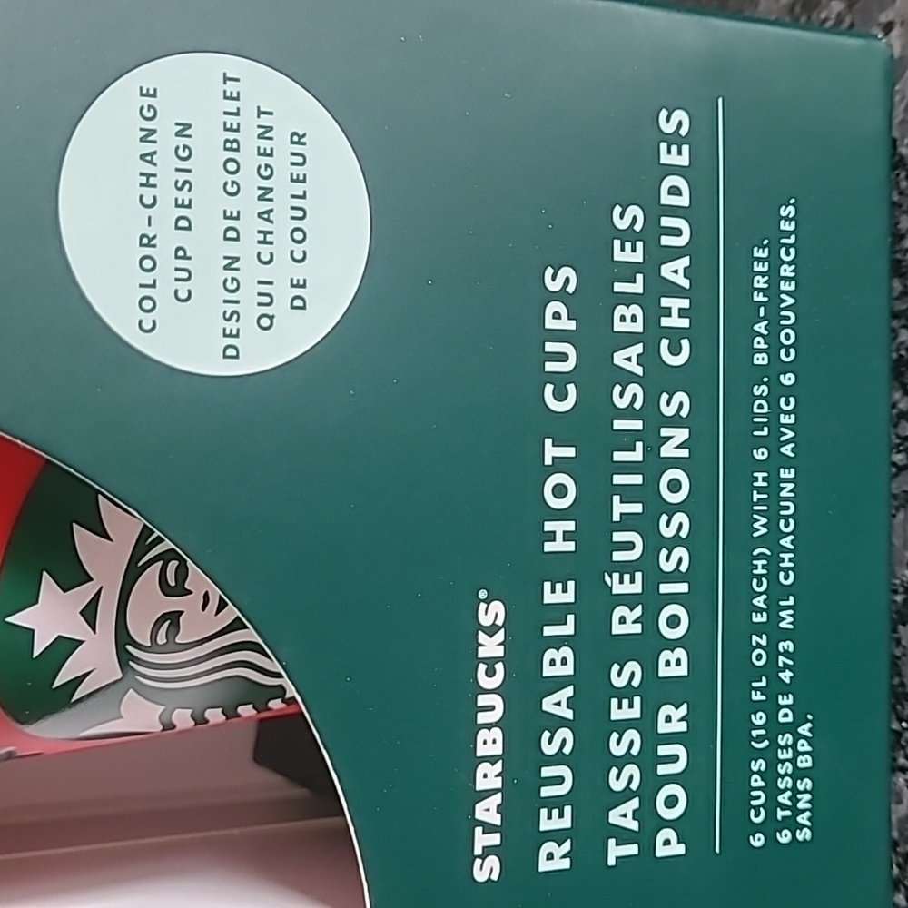 Starbucks Christmas Themed Reusable Color Changing Hot Cups w/Lids - NEW - Picture 3 of 9